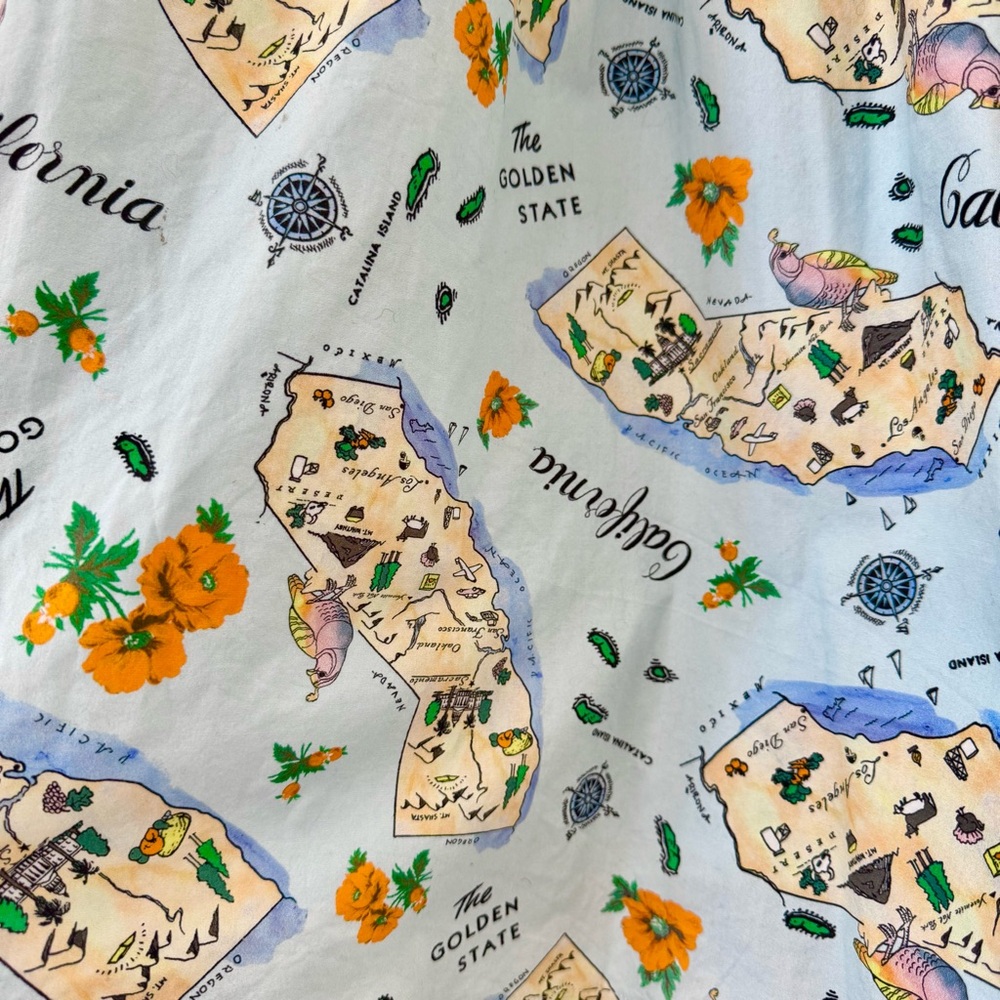 MODCLOTH Golden State California Novelty Print Fit & Flare Dress, Size M - Picture 13 of 16